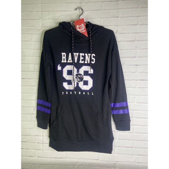 Ultra Game NFL Womens Baltimore Ravens Tunic Hoodie Pullover Sweatshirt Size M - Picture 2 of 10